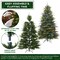 Casafield Pre-Lit Aspen Fir Christmas Tree with White & Multicolored LED Lights, Realistic Artificial Noble Fir with Sturdy Stand